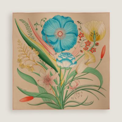 「カルネ」エルメス　シルクスカーフ 装飾的なベルデザイン org.jpg